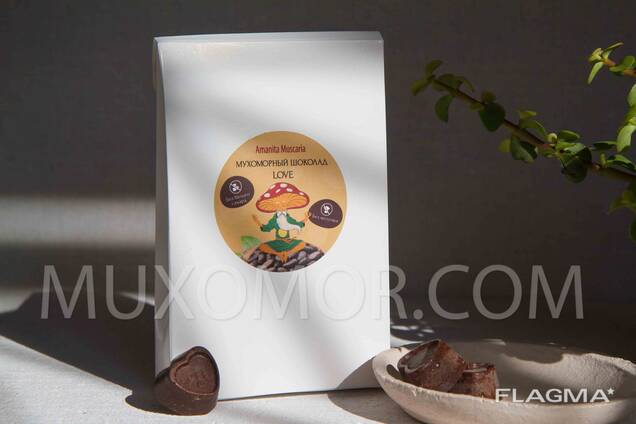 Amanita sjokolade LOVE 108 g (18 hjerter)/Мухоморний шоколад LOVE 108 г (18 сердечок)
