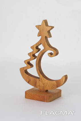 Business wood souvenirs from solid alder and oak